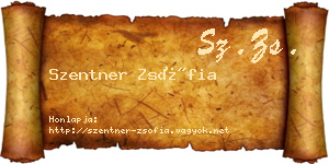 Szentner Zsófia névjegykártya