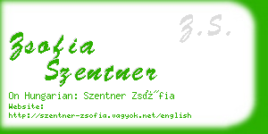 zsofia szentner business card